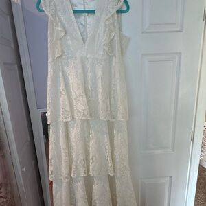 Lulu's Cream Lace Dress